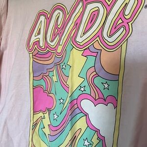AC/DC pastel graphic tee — XXL — soft & oversized
